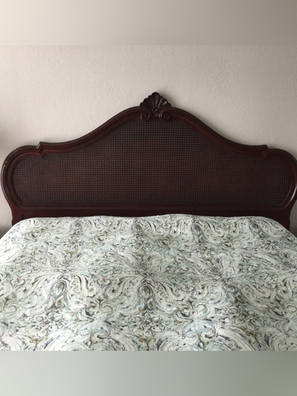 Beautiful Nicole Miller Sea Foam Green Paisley Queen Duvet Cover & Shams! Great!
